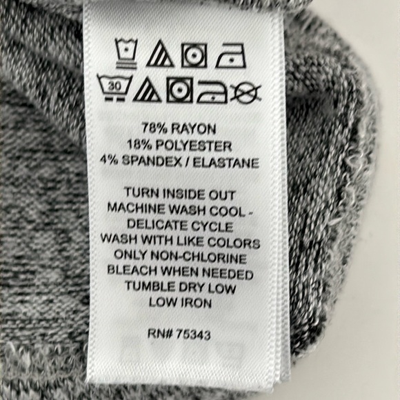 Tahari Sweater L Draped Surplice Front Modern Boho Sultry Minimalist Street Chic - Picture 15 of 15